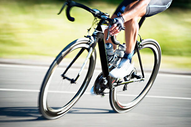 Riding a carbon fiber bicycle Riding a carbon fiber bicycle