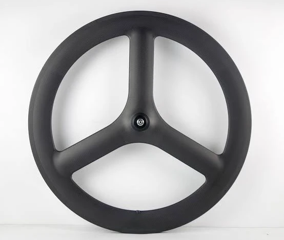 Carbon 3 spoke wheel for TT and triathlon bikes, tri-spoke front wheel Carbon 3 spoke wheel for TT and triathlon bikes, tri-spoke front wheel
